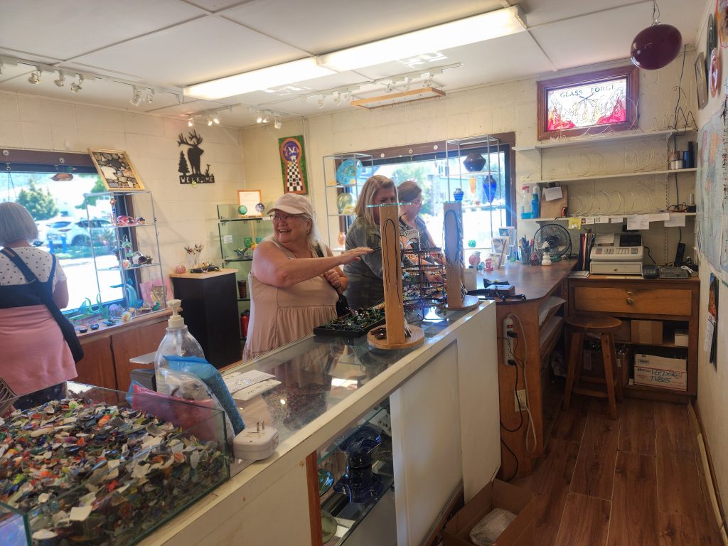 A trip to The Glass Forge Gallery and Studio, which we were given a tour and was able to create our very own ornament!